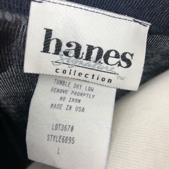 Hanes Collection Vintage Stretch Asymmetrical Neck Midi Shirt Dress Large Casual - Picture 5 of 7